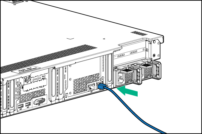 Connecting the iLO management cabling