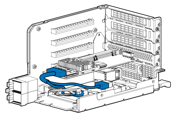 Cabling a single HP Smart Array P440 Controller (slot 1)