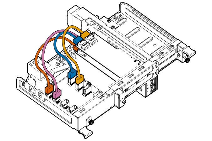 Mini SAS cabling with dual E208i-p boards