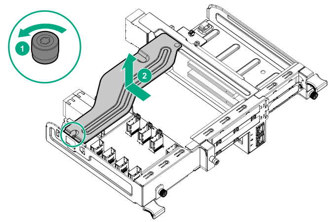 Removing the support bracket from the I/O module