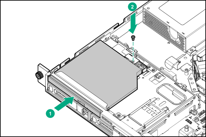Installing an optical drive in the optical drive bay