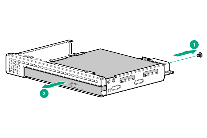 Removing the optical drive in SFF chassis