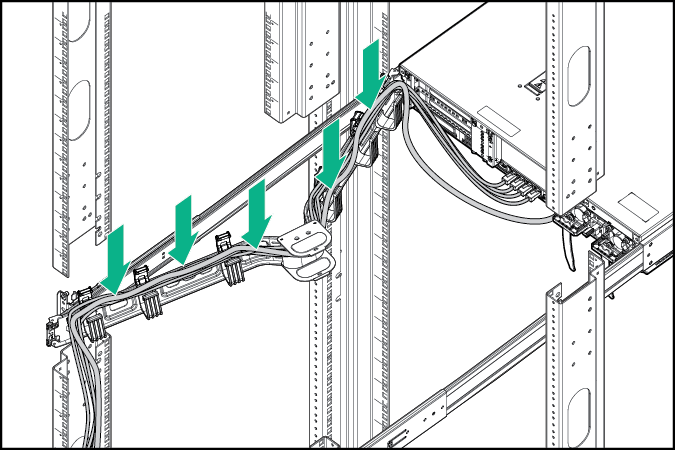 Extending the cable management arm and routing the cables