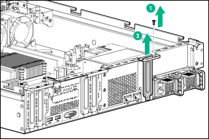 Removing the onboard PCIe3 x16  slot 1 cover