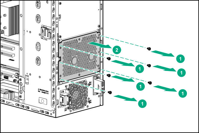 Removing the existing drive cage assembly