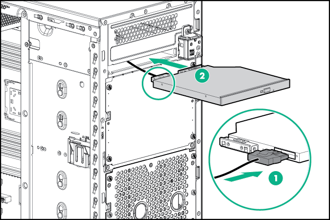 Connecting the optical disk drive cables