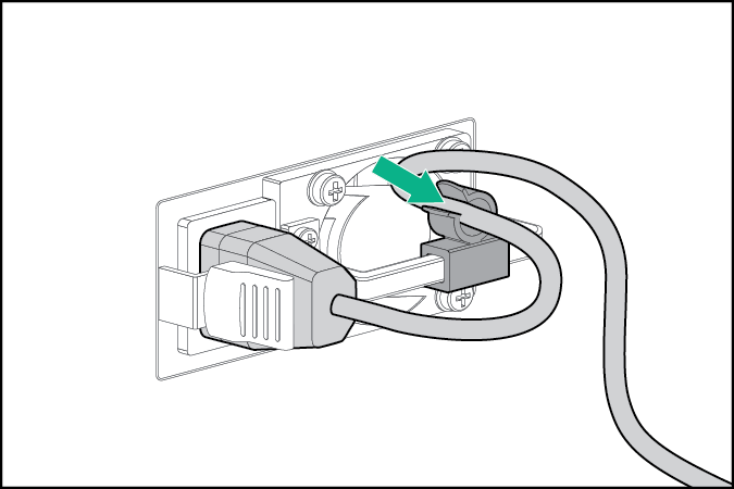 Routing and managing the power cords through strain relief clip