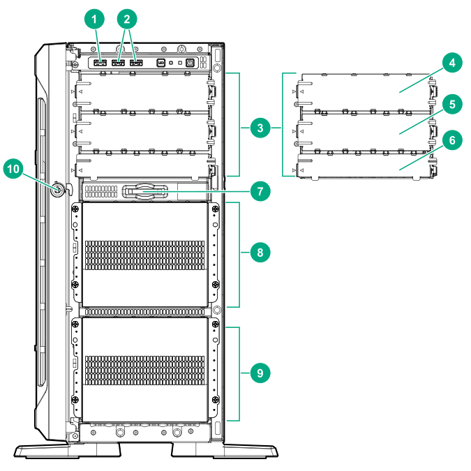 Front panel components