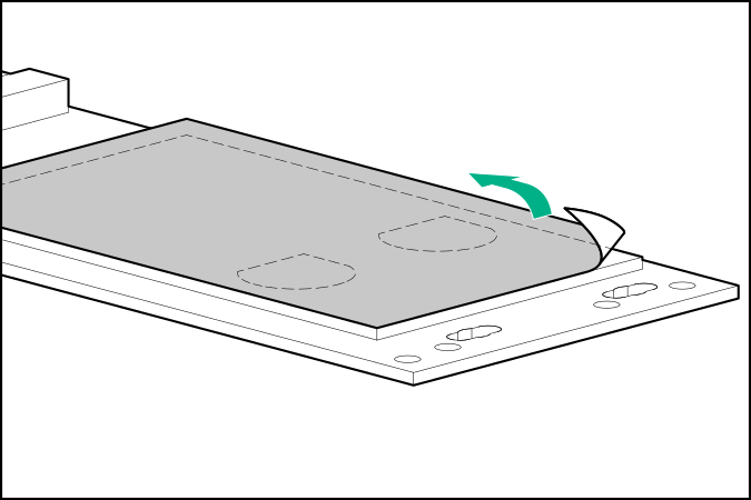 Removing the liner from the thermal interface pad of the boot device
