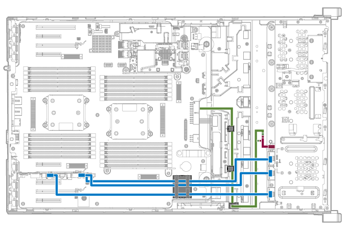 Connecting the switch card and power supply backplane cables