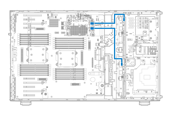 HP Flexible Smart Array controller Mini-SAS cabling (LFF configuration)