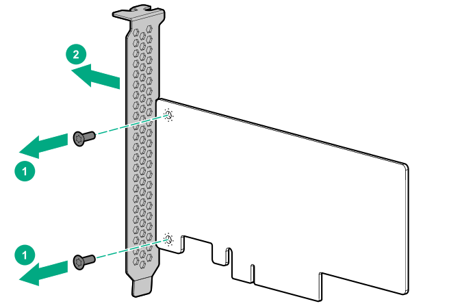Removing the full-height bracket from the adapter