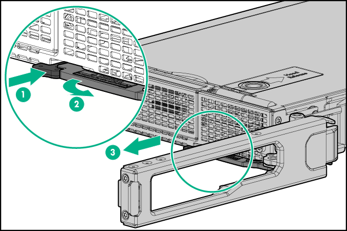 Removing the server tray blank