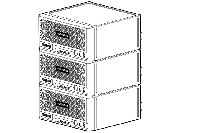 Stacking up to three MicroServers