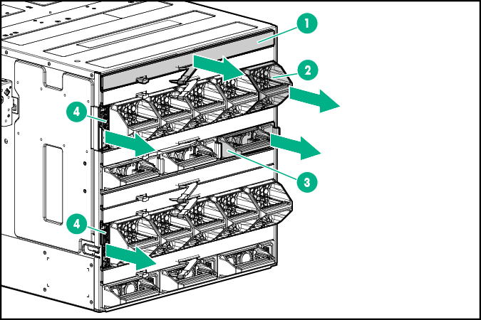 Removing rear components from an HPE Synergy frame